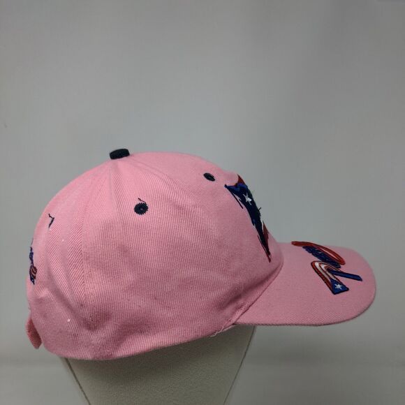 Puerto Rico Flag Frog Strapback Hat Pink OSFA Embroidered Adjustable - Picture 4 of 7